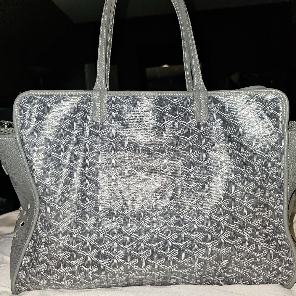 GOYARD Hardy Pet Carrier Coated Canvas PM Gray